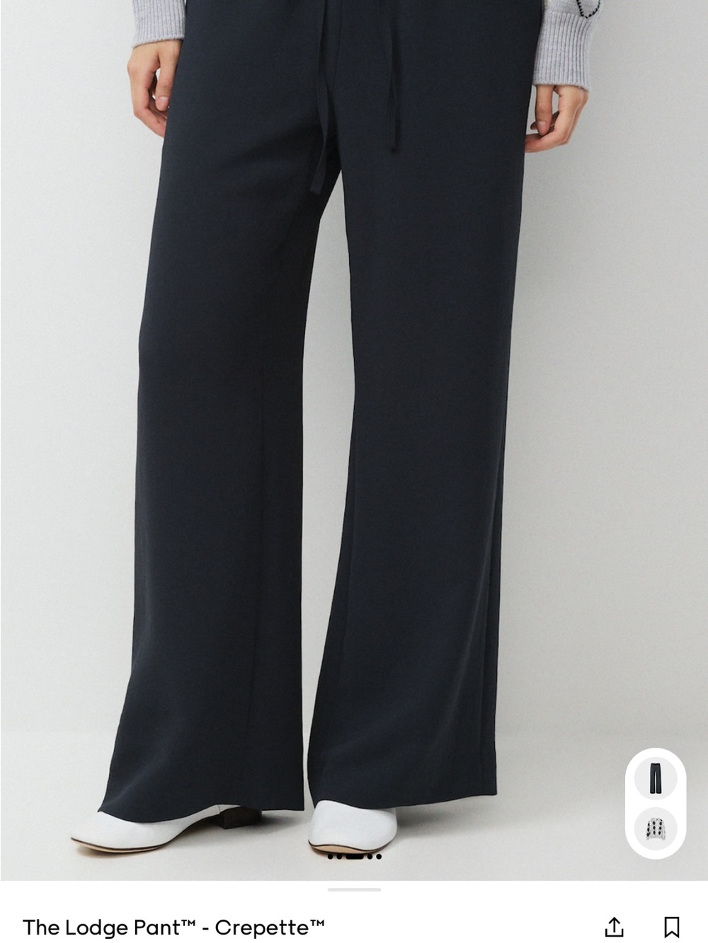 Lodge Pant - Women's Wide-Leg in Navy